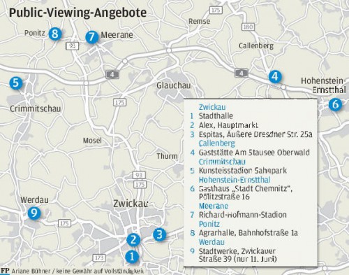 Fußball-EM: Westsachsen fiebert mit