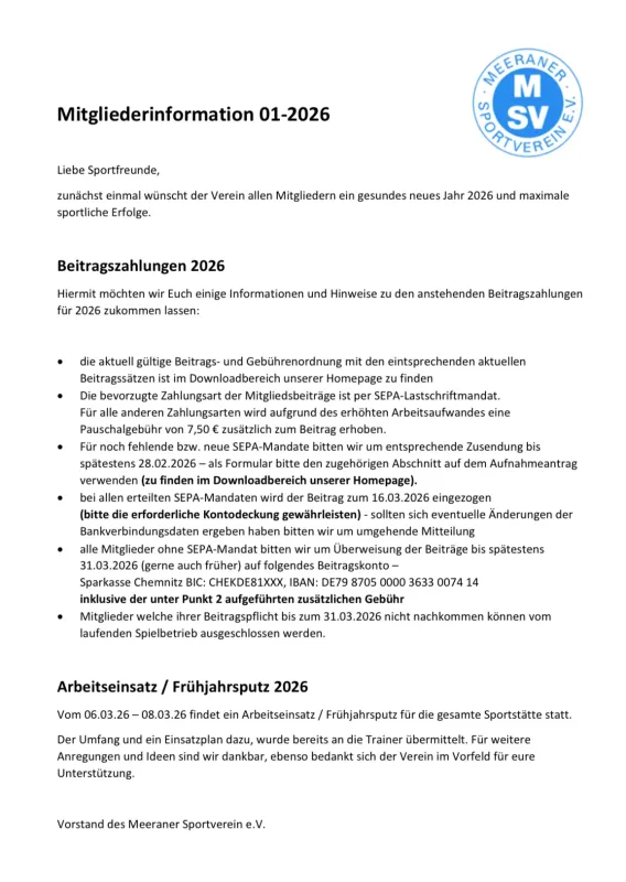 Mitgliederinformation 01-2026