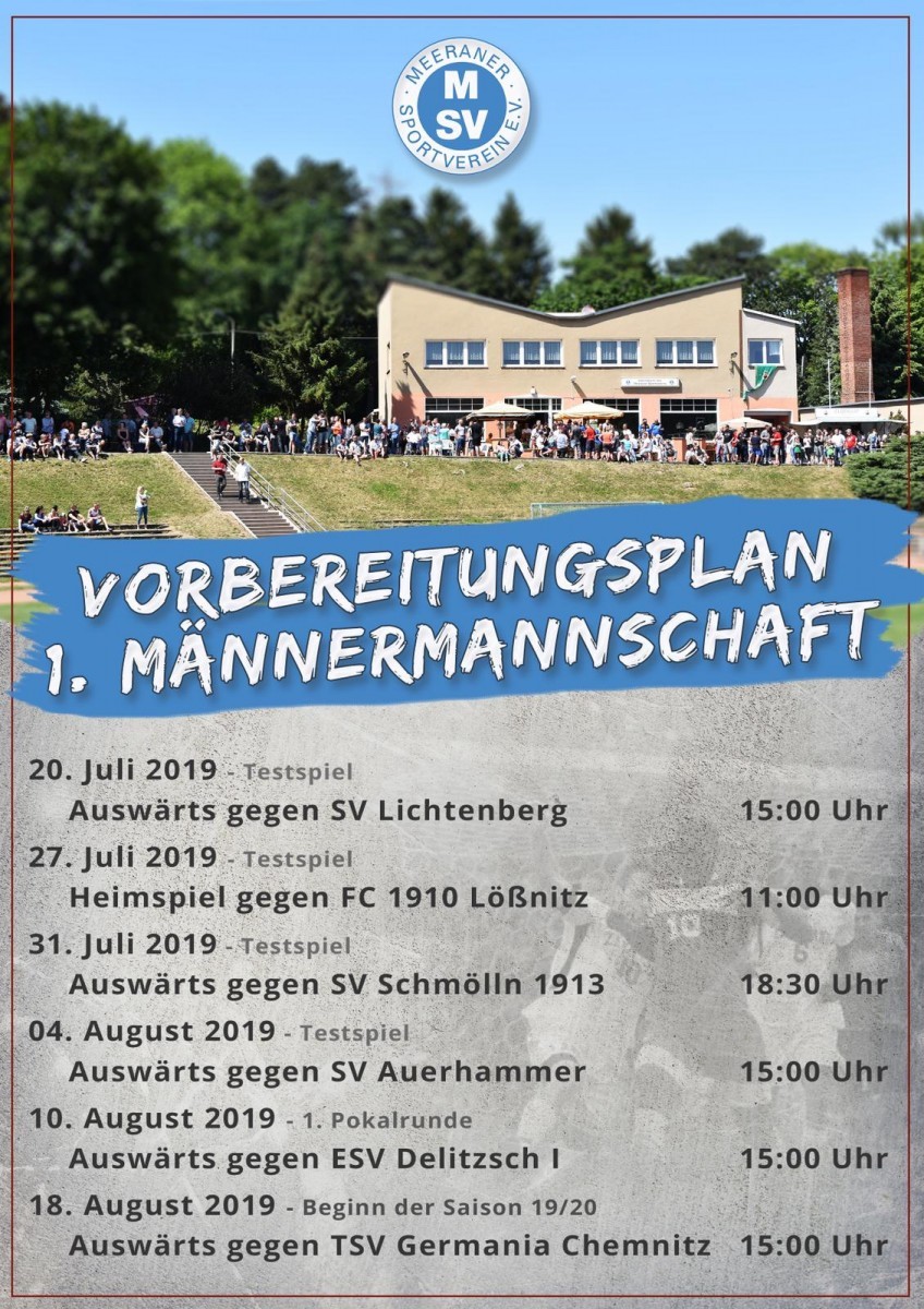 Saisonvorbereitung der ersten Mannschaft