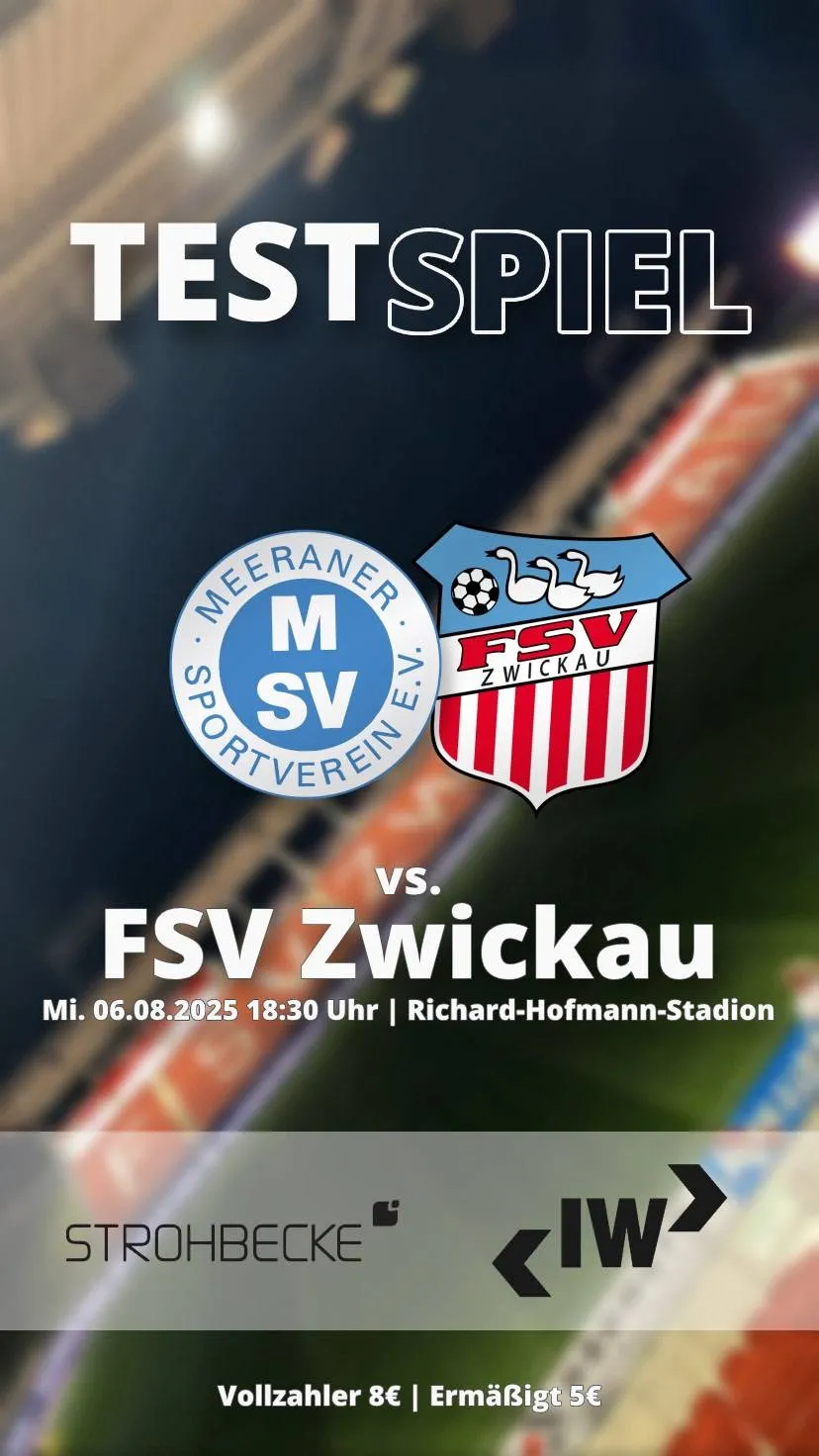 FSV Zwickau kommt nach Meerane!